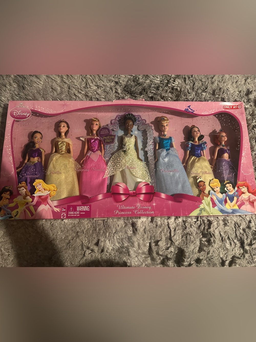 Disney Princess Doll Set - Pink, Purple, Gold, Blue, Cream